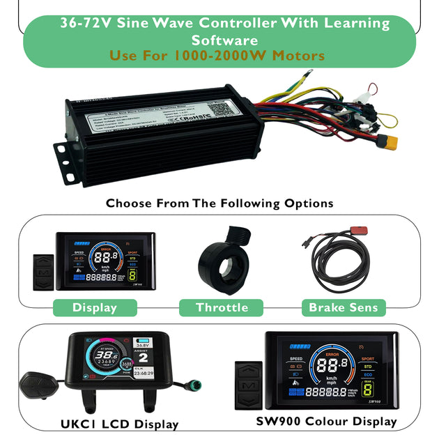 E-Bike Controller 36V-72V 35-80A | Greenlance Limited