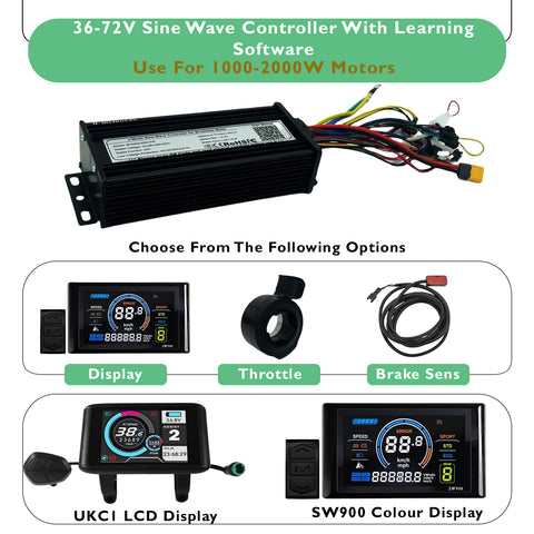 e-bike controller mit display E-Bike Controller 36V-72V 35-80A