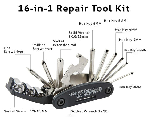 Greenlance Bike Tool Kit - On The Road Repair