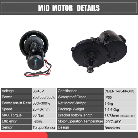 ToSeven DM02 250W - Mid Drive Conversion Kit